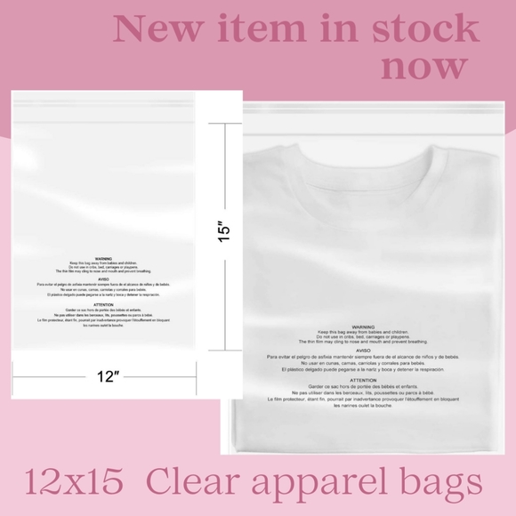 Office Clear Apparel Bags 12x15 Not Poly Mailers Flexi Poshmark